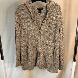 Lane Bryant Heathered Zip-Up Cardigan